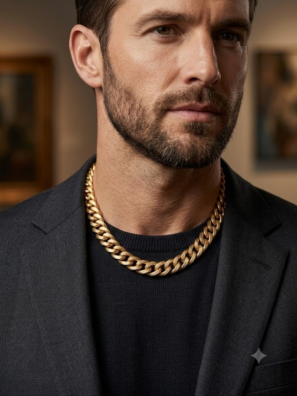 Napier VINTAGE YELLOW GOLD CUBAN CHAIN LINK‎ UNISEX NECKLACE